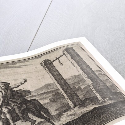 Man saved by his guardian angel of the gallows by Christoph Weigel