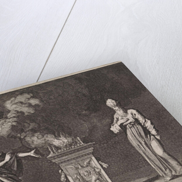 Gabriel appears to Zacharias in the temple by Pieter Mortier