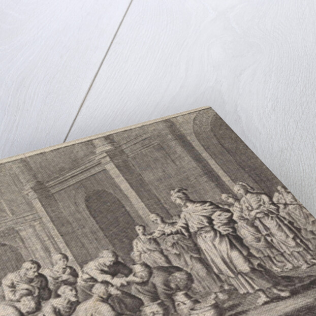 Joseph's brothers kneel before him by Pieter Mortier