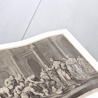 Joseph's brothers kneel before him by Pieter Mortier