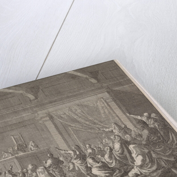 Synagogue where a rabbi reads by Hendrik van Damme