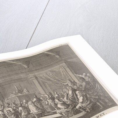 Synagogue where a rabbi reads by Hendrik van Damme