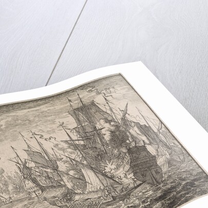 Sea battle between Turkish warships and galleys of the Knights of Malta by Johann David Zunnern