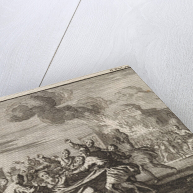 Gregory, a bishop, being ill-treated by opponents and the beheading of a monk in Constantinople by Barent Visscher