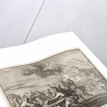 Gregory, a bishop, being ill-treated by opponents and the beheading of a monk in Constantinople by Barent Visscher