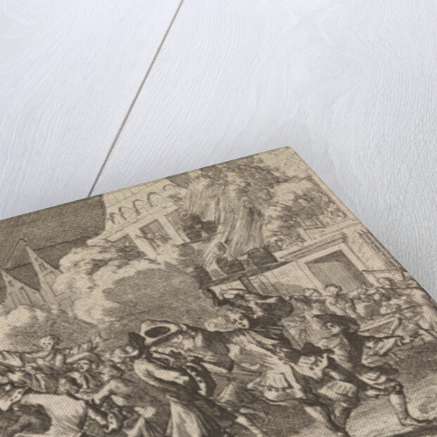 Joy in Paris following the false news of the death of William III at the Battle of the Boyne by Pieter van der Aa I