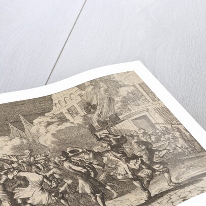 Joy in Paris following the false news of the death of William III at the Battle of the Boyne by Pieter van der Aa I