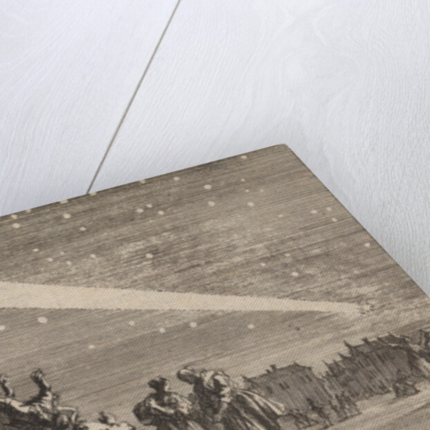 A crowd of people sees a comet by Pieter van der Aa I