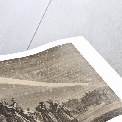 A crowd of people sees a comet by Pieter van der Aa I