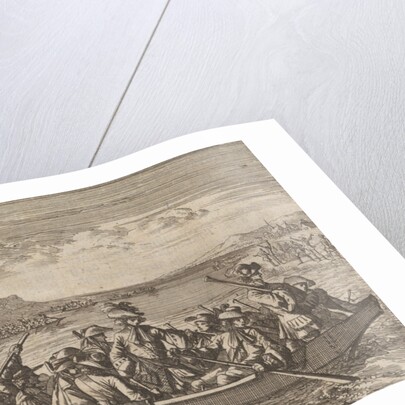 Waldensians chased from Savoy crossing the Lake Geneva in boats back to their country by Anonymous