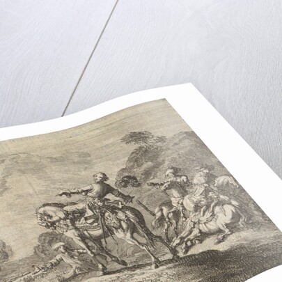 Marshal Turenne falls dead from his horse by Pieter van der Aa I