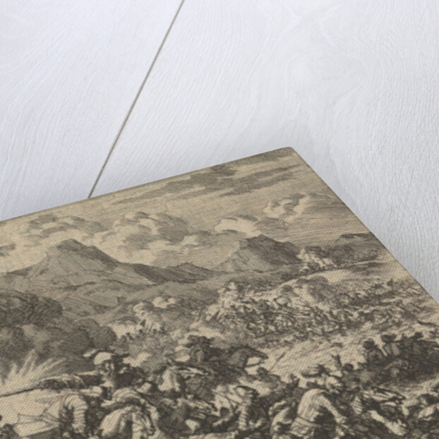 Pappenheim beats the resurrected farmers in Austria near Linz on the Danube, 1626 by Pieter van der Aa I