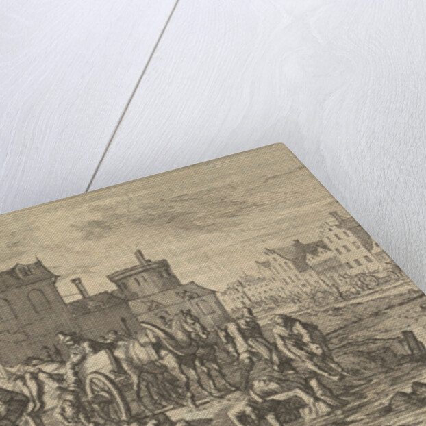 Johan 't Serclaes, Count of Tilly, has conquered Minden and lets his victims be thrown in the river Wertha, 1626 by Pieter van der Aa I