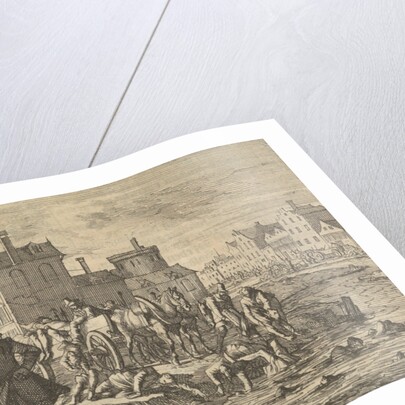 Johan 't Serclaes, Count of Tilly, has conquered Minden and lets his victims be thrown in the river Wertha, 1626 by Pieter van der Aa I