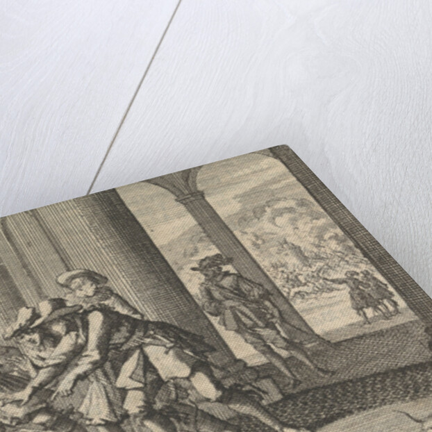 Servants of the Duke of Aumale attempt to shoo away the rats in his coffin by Pieter van der Aa I