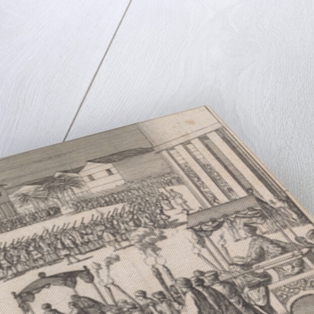 Grand parade to mark the arrival of Captain Charles Swan in Mindanao, Island in Philippines by Abraham de Hondt