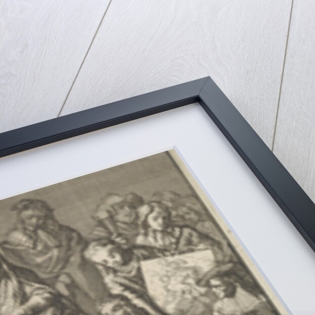 Receipt of Cornelis de Bruyn as a new member of the Bentvueghels, 1674 by Caspar Luyken