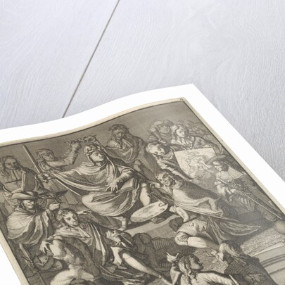 Receipt of Cornelis de Bruyn as a new member of the Bentvueghels, 1674 by Caspar Luyken