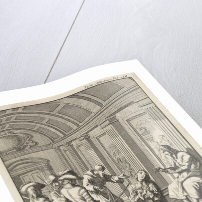 Marquis Giovanni Monaldeschi murdered in the palace of Fontainebleau, 1657 by Jan Claesz ten Hoorn