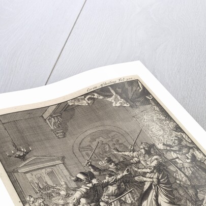 James I of Scotland is killed by traitors cruelly, 1437 by Jan Claesz ten Hoorn