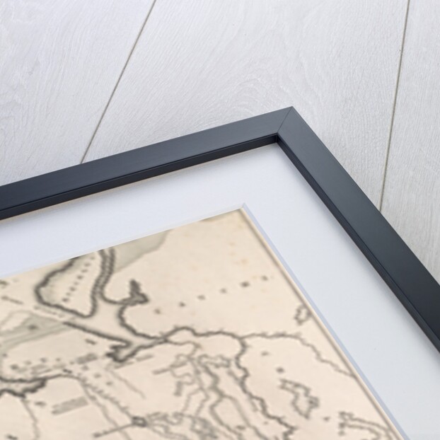 Historical map of Netherlands with the areas of the Batavians and Frisians V by Henricus Wetstein