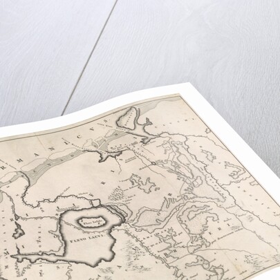 Historical map of Netherlands with the areas of the Batavians and Frisians V by Henricus Wetstein