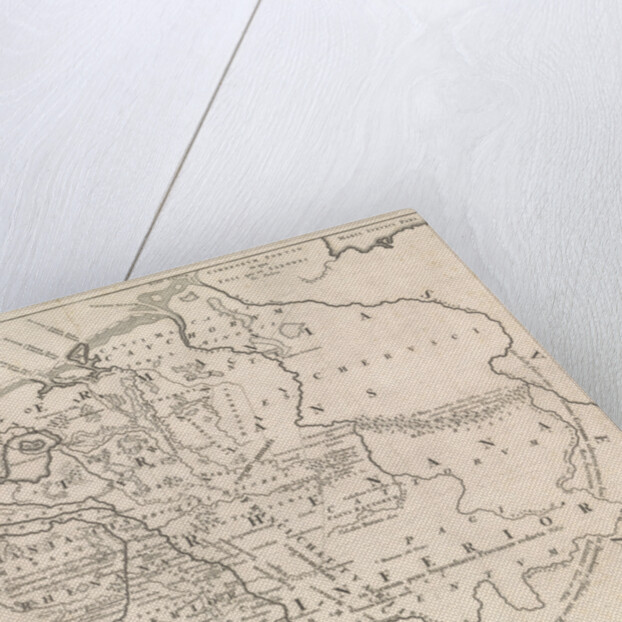 Historical map of the Netherlands at the time of the Frisians, Franks and Saxons I by Henricus Wetstein