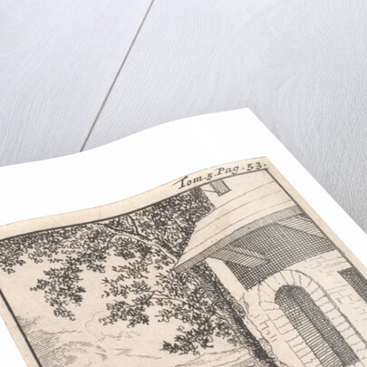 Sancho sleeping in a pig trough before a farm by Pieter Mortier