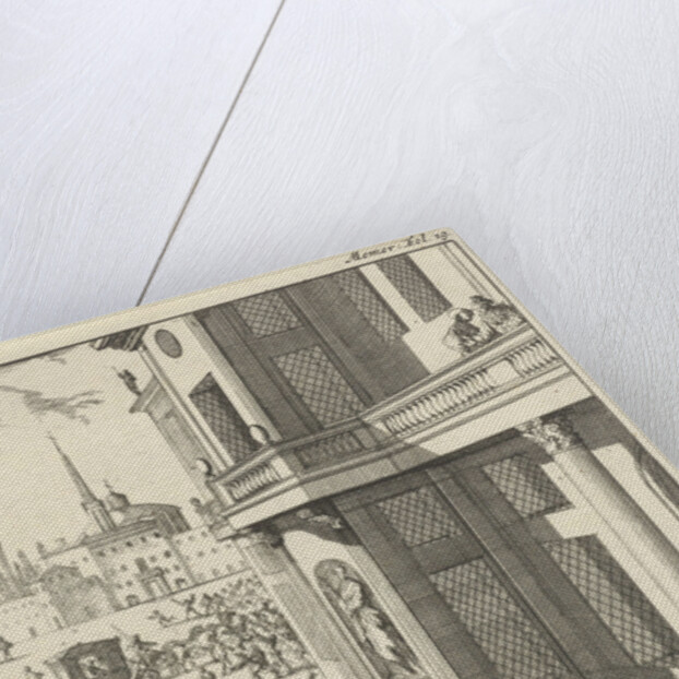 Large popular uprising before the palace in Madrid, Spain by Willem Broedelet