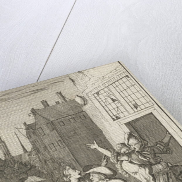 Rosamire kidnapped by Clitander by Pieter van Rijschooten