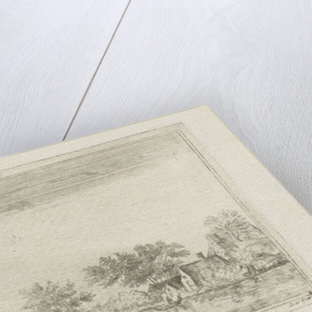 River view with rowing boat at Rijnsaterwoude by Daniël Nicolaas Chimaer van Oudendorp