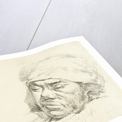 Portrait of the painter Francis Andreas Milatz on his deathbed by Hermanus van Brussel