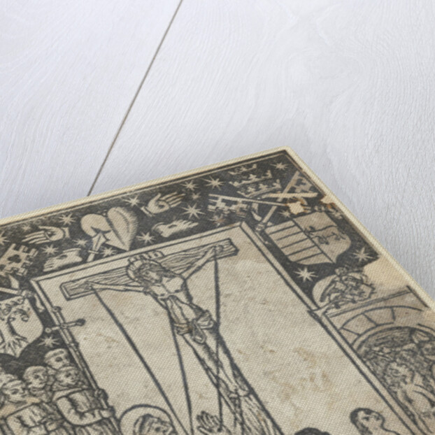 Christ on the cross with St. Francis and the final judgment by Anonymous