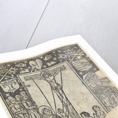 Christ on the cross with St. Francis and the final judgment by Anonymous