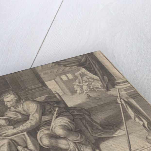 Esau sells his birthright to Jacob William Isaacsz. van Swanenburg by Johannes Janssonius