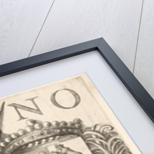 Coat of arms of Antoni Coning and Mahu le Febure by Romeyn de Hooghe