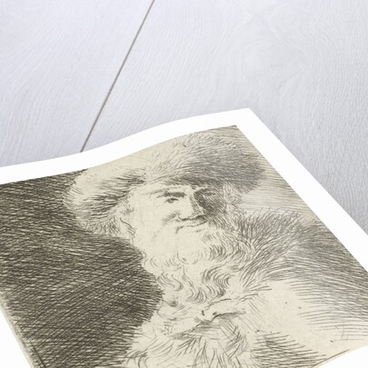Portrait of an unknown man with fur hat by Simon Klapmuts