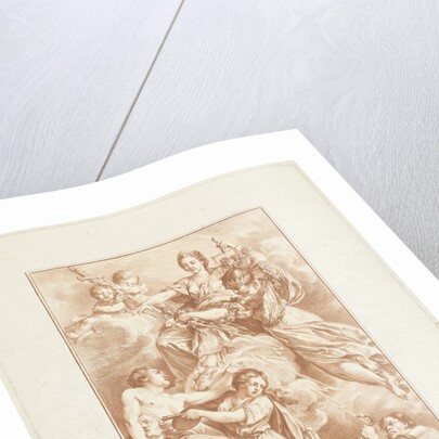 Allegory of Justice as patron of the arts by Gilles Demarteau