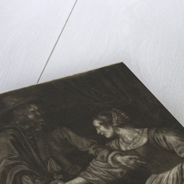 Man and woman with a jug by Jan de Groot