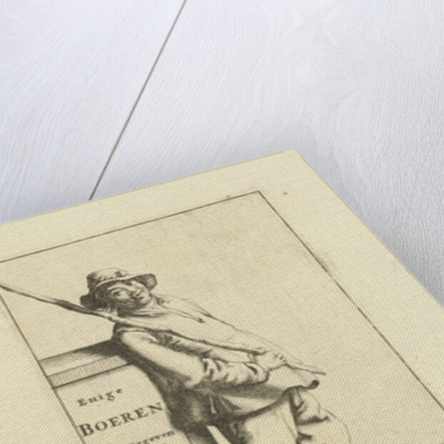 Farmer leaning against a wall by Anonymous