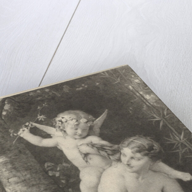 Amor on the back of a young woman by Léon Bazile Perrault