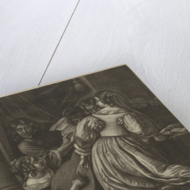 Music making people around a table by Jan van Somer