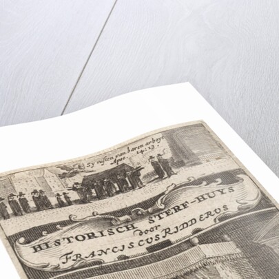 Title page for F. Ridderus Historical sterf-huys by Johannes Borstius