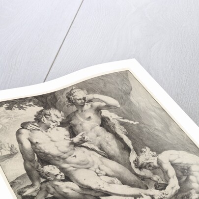 Oreaden removing a thorn from the foot of a satyr by Harmen Jansz Muller