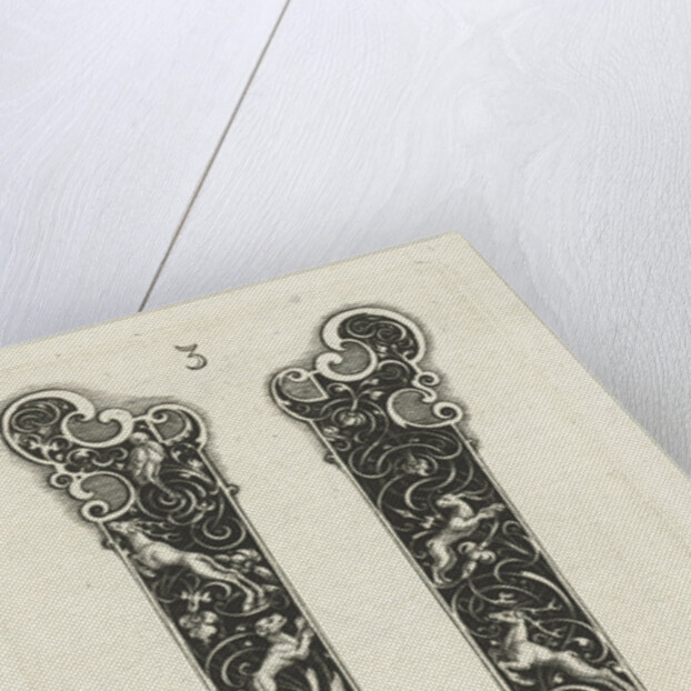 Two knife handles by Michiel le Blon