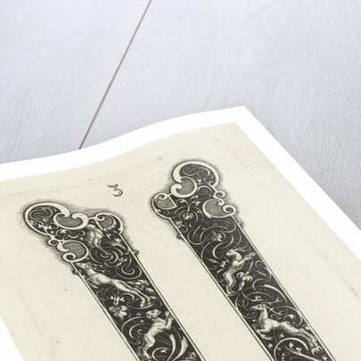 Two knife handles by Michiel le Blon