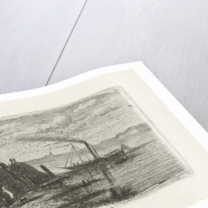 River View with a steamer by Joseph Hartogensis