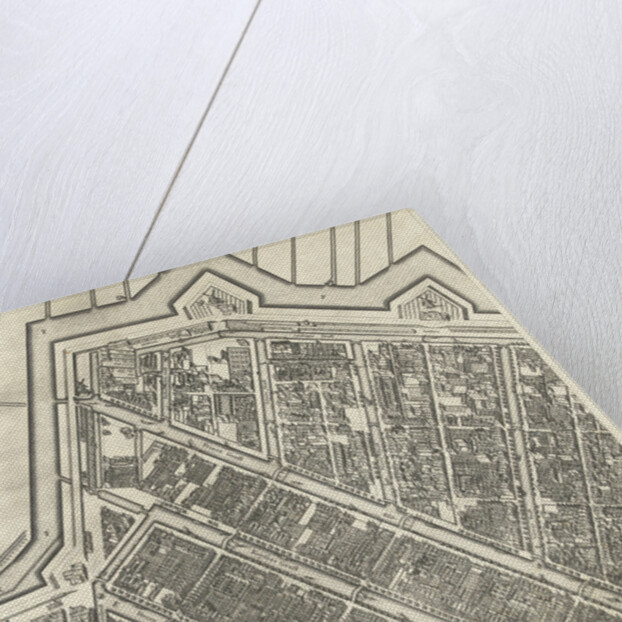 Map of Amsterdam (leaf top center), 1625 by Anonymous
