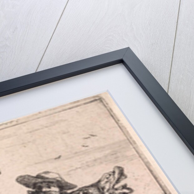 Woman gets on a donkey by Jan Baptist de Wael