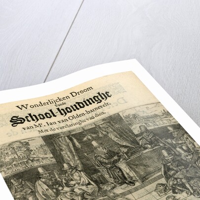 Title print of the pamphlet in 1618 entitled, 'Wonderlijcken Droom Vande School-houdinghe van Mr by Anonymous